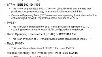2.2 Varieties of Spanning Tree Protocols - CCNA 3 - Chapter 2