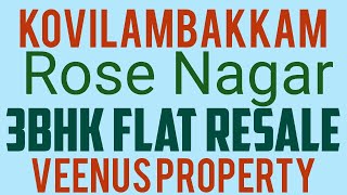 3BHK Flat Sale Rose Nagar Kovilambakkam