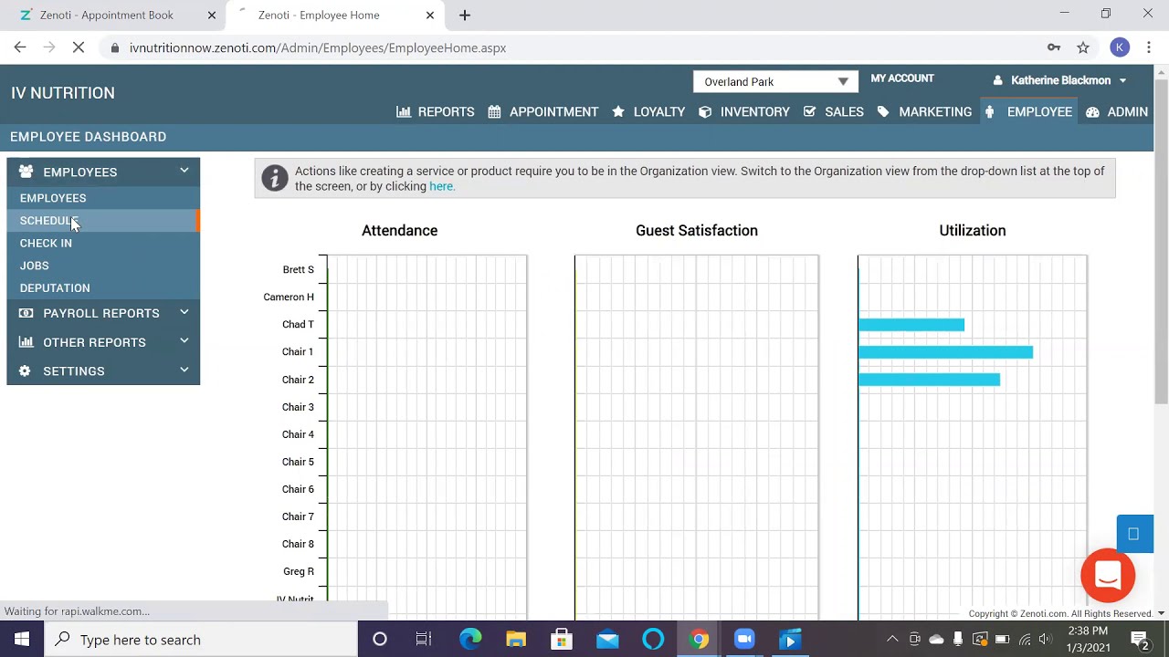 Zenoti Employee Scheduling And Navigating To Appointment Book YouTube