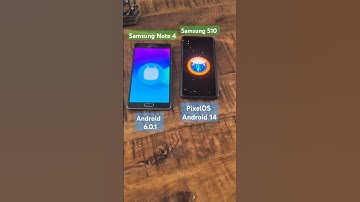 Samsung Note 4 vs. Samsung S10 boot up ! Android 6.0.1 vs. PixelOS Android 14 #pixelos #marshmallow