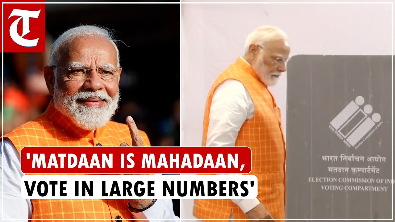 Lok Sabha elections Phase 3: PM Narendra Modi casts vote in Ahmedabad ...