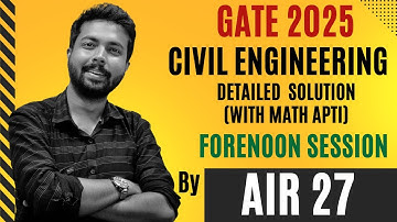 GATE 2025 answer key : Civil Engineering : Forenoon Session #gate2025 #civilengineering #iitroorkee