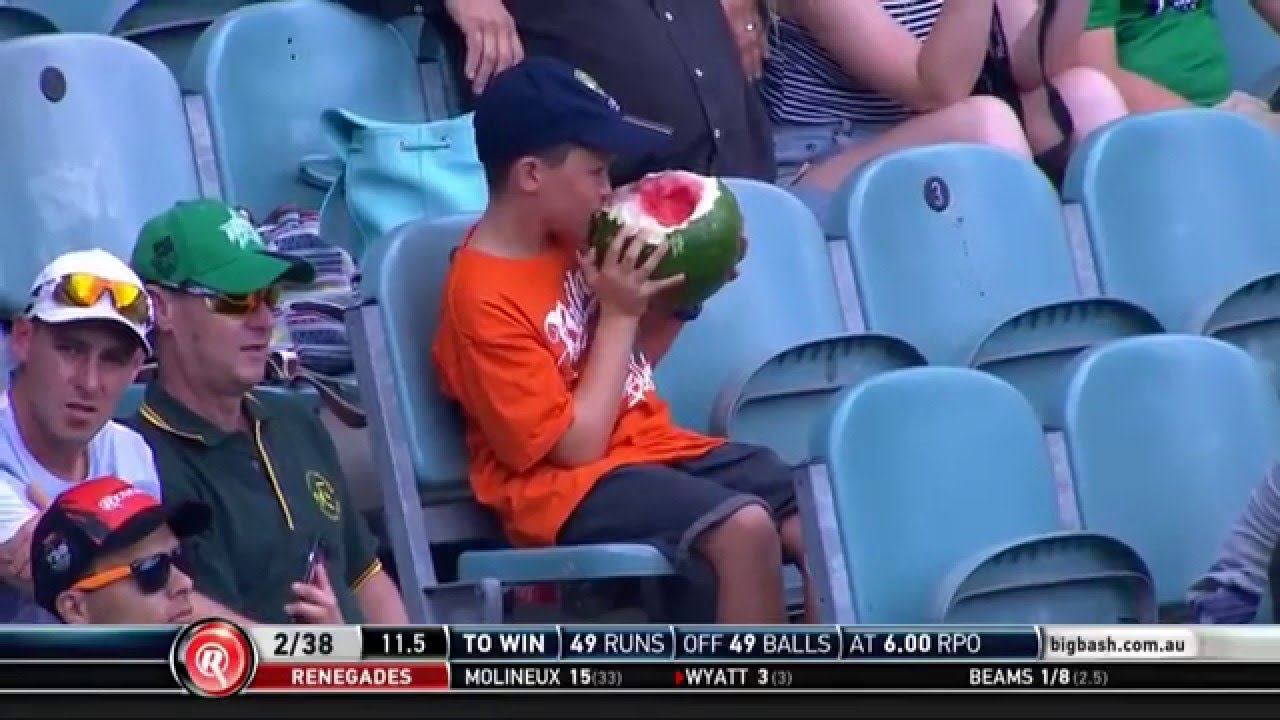 Watermelon Boy just a typical snack in a cricket game YouTube