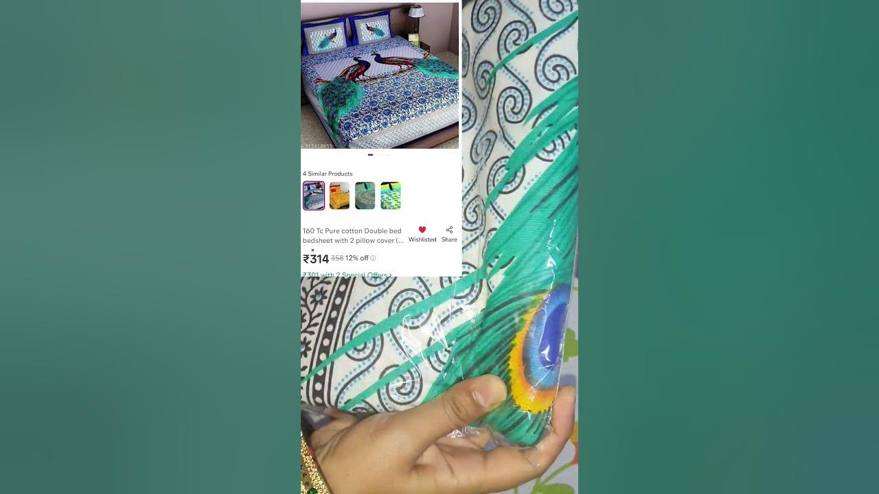 bedsheets under 300₹ review unboxing online meesho shortsfeed 