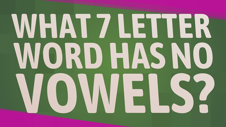 Are there any 5 letter words without vowels?