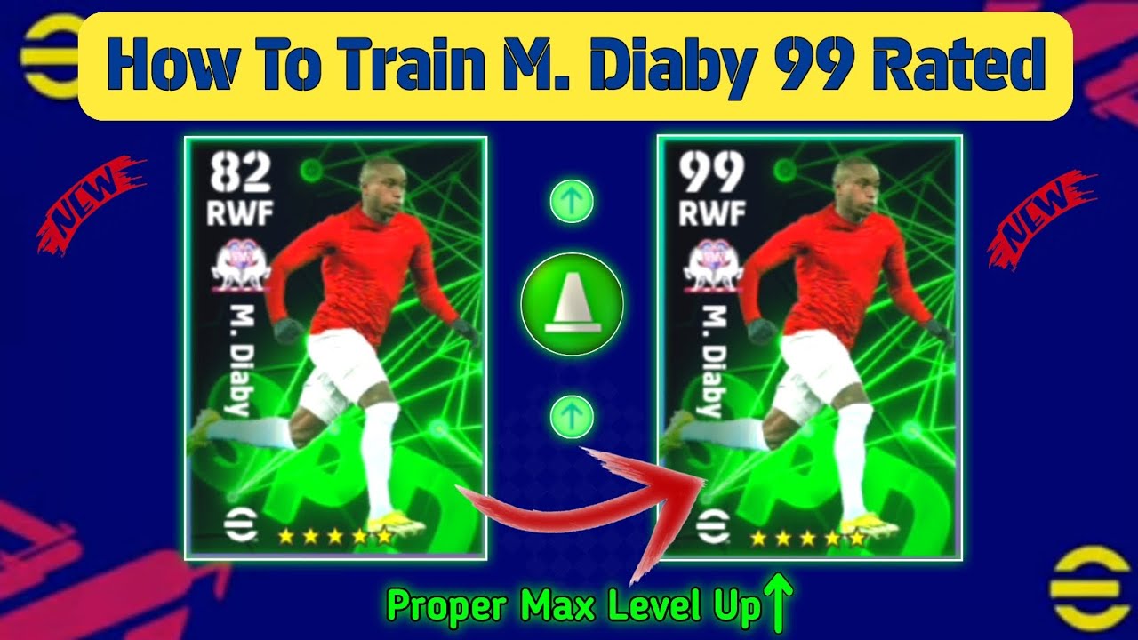 How To Train New M. Diaby 99 Rated Max Level In eFootball 2024 Mobile