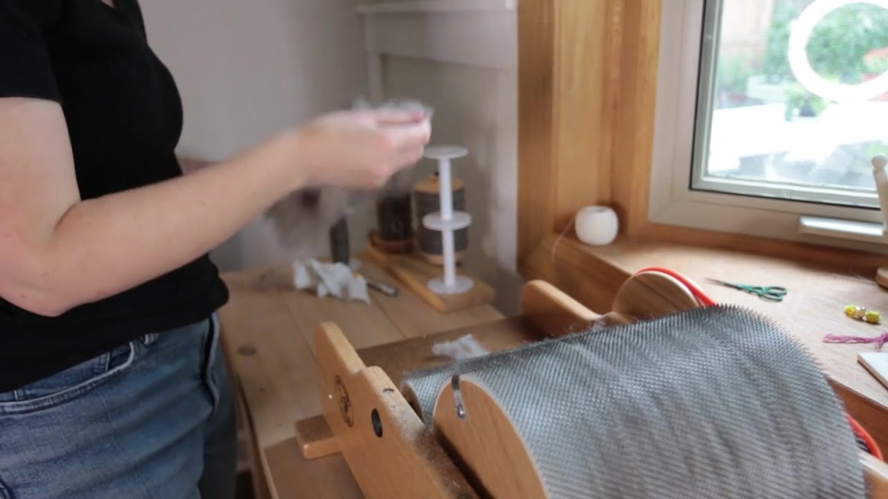 CVM Fleece Part 1: Drum Carding