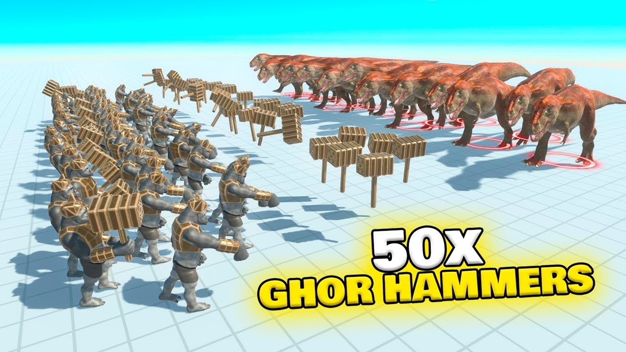 50x GHOR HAMMERS VS EVERY FACTION | ANIMAL REVOLT BATTLE SIMULATOR