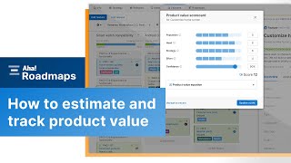 Aha! Roadmaps | How to estimate and track product value screenshot 2