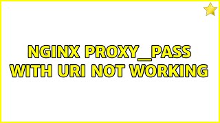 nginx proxy_pass with uri not working