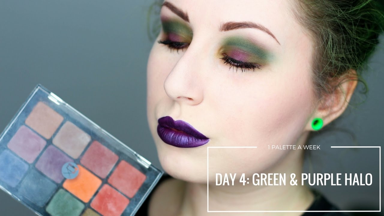 VISEART DARK MATTES - DAY 4: GREEN & PURPLE HALO | 1 PALETTE FOR A WEEK
