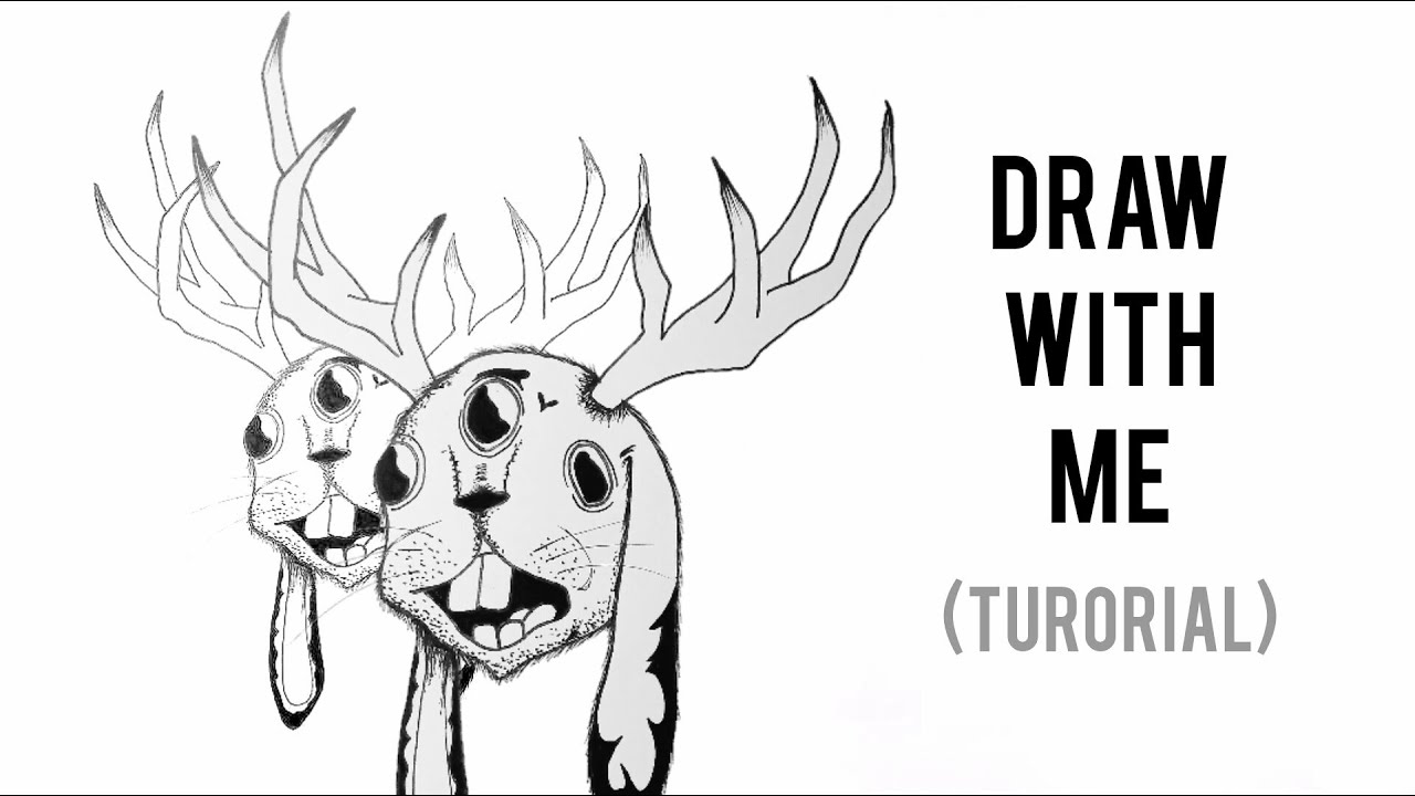 How i draw bunny? | drawing a strange bunny tutorial step by step (draw ...
