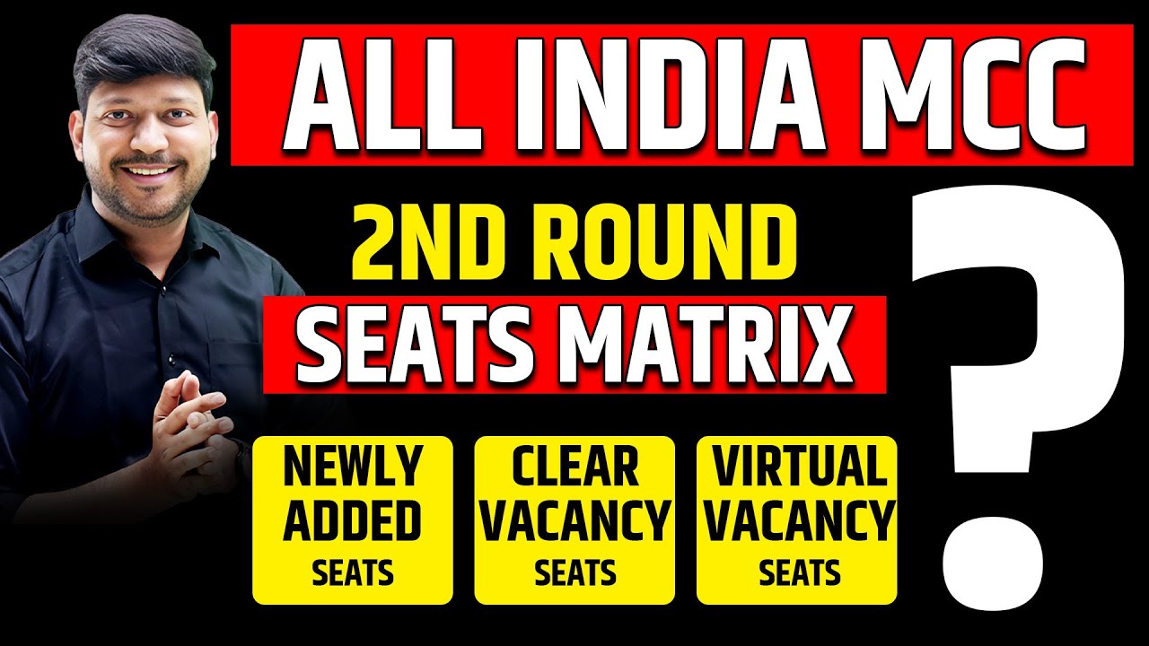 MCC Round 2 Seats Matrix | Newly Added, Clear Vacancy & Virtual Vacancy Seats Explained  NEET 2025