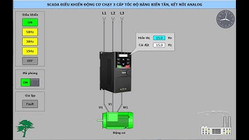 Đề 40 Lập trình PLC điều khiển động cơ chạy 3 cấp tốc độ biến tần qua analog - 100 bài tập PLC SCADA
