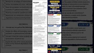 B.Pharm 4th Sem Physical Pharmaceutics II PYQ 2021-22 | BP403T Important Questions | Nikki Pharma