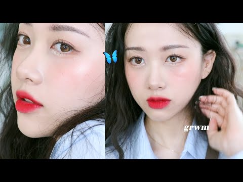 grwm <strong>봄</strong> 셔츠에 깔끔! 레드립 <strong>메이크업</strong> (의미부여 탈출기, 소비에 대한 고찰, 차 뭐사지, 찐어른의 단계) | Jody 조디