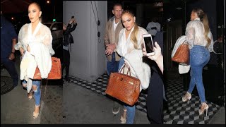 Jennifer Lopez and Alex Rodriguez at craig's restaurant in LA 2018