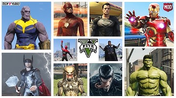 Best 10 Superhero Mods For GTA 5 { With Mod Tutorial }