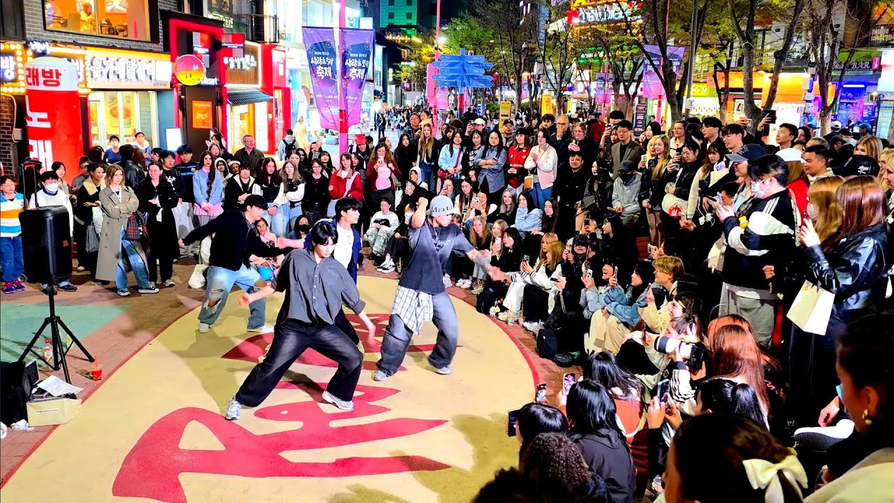 [STREET ARTIST] ONE OF. WITH AUDIENCE. INTERACTIVE HONGDAE BUSKING. 250408.