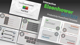 INTERACTIVE - Eisenhower Matrix Time Management - PowerPoint Template Preview