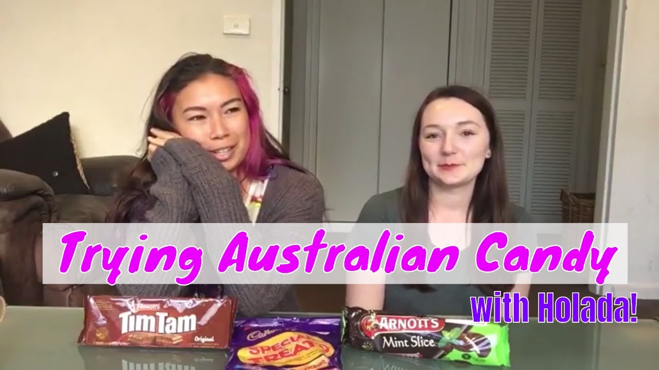 Tasting Australian Candies ft. Ashley Holada YouTube