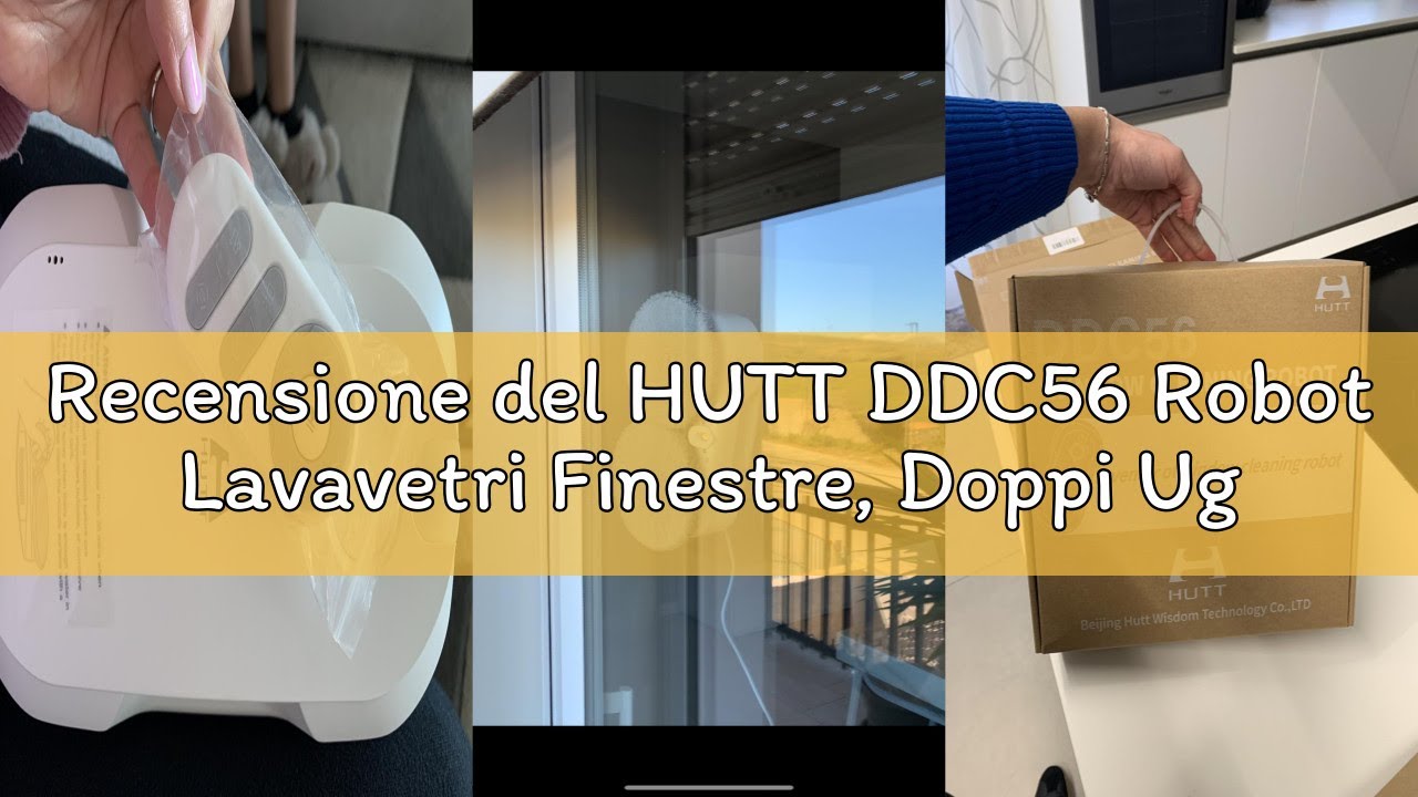 Recensione del HUTT DDC56 Robot Lavavetri Finestre, Doppi Ugelli con Spruzzo Ultrasonico, Lavavetri