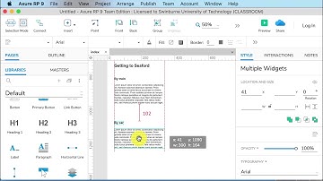 Axure RP 9, week 1.2, headings and paragraphs