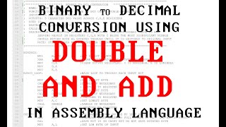 {123} Binary to Decimal Conversion using Double and Add in 49 bytes of 8085 Assembly Language Code