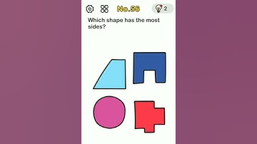 Brain out :- Level - 56 || WHICH SHAPE HAS THE MOST SIDES? | Play games with Sakina |