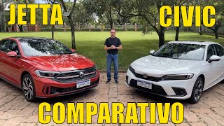 Comparativo: Volkswagen Jetta GLI x Honda Civic Híbrido