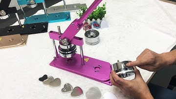 ChiButtons How to make a 53*57.5mm heart Pin badge and Rubber Magnet Button