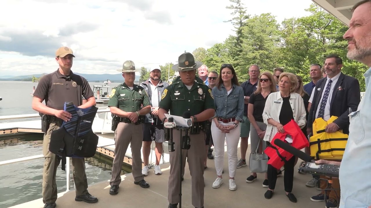 New Hampshire State Police - Marine Patrol, Governor Ayotte discuss boating safety