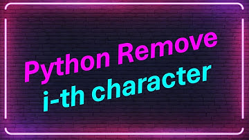 write a python program for removing i-th character from a string