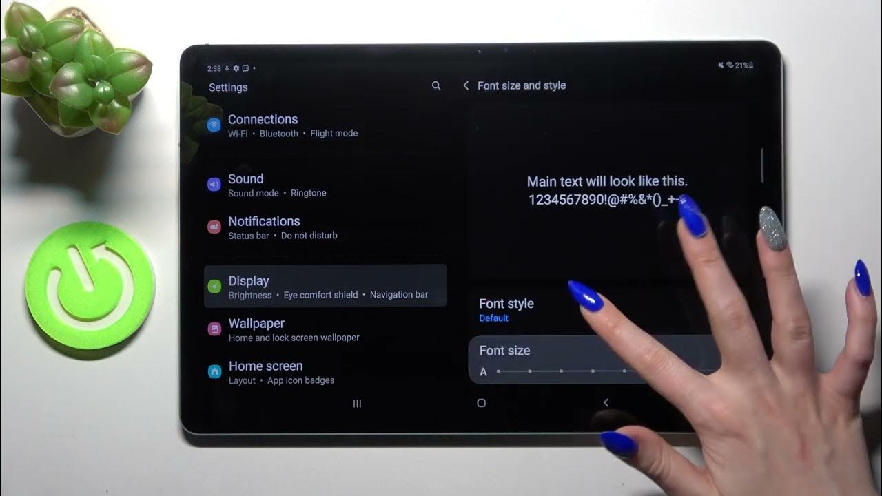 How to Change Font Style on SAMSUNG GALAXY TAB S7 FE Change Text
