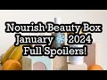 Nourish beauty box january  2023 full spoilers  beautyamab