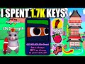I Spent 1.7k Keys On Ninja Tower And I Got 285% Pet In Arm Wrestling Simulator (Roblox)!