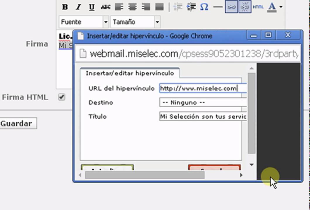 Roundcube webmail configuracion