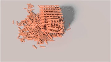 1000 Block Jenga Building Gets Destroyed (Blender Physics) - OnTheBlend