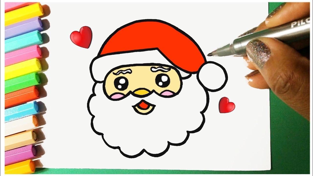 Como desenhar Cartão de Natal fofo Kawaii  Desenho para desenhar - Drawing  to Draw 