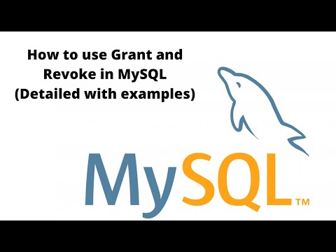 How to use Grant and Revoke commands in MySQL