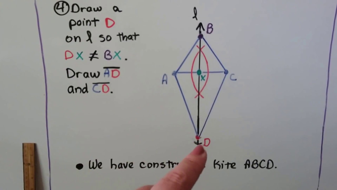 Geometry 6.6c, Construct a Kite with a compass and straightedge 