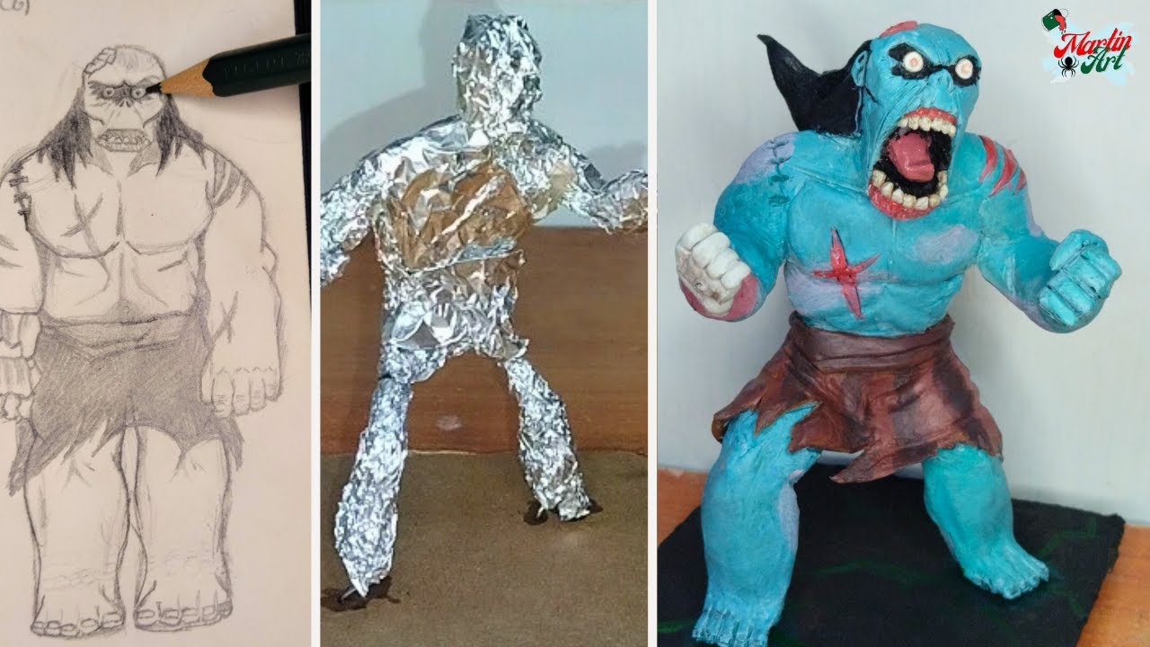 Como Hacer a Spear Zombie en Plastilina [Primal genndy tartakovsky's] Escultura Clay MartinArt