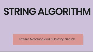 Famous String Algorithms Made Easy | Text, Pattern & Match Explained Profile