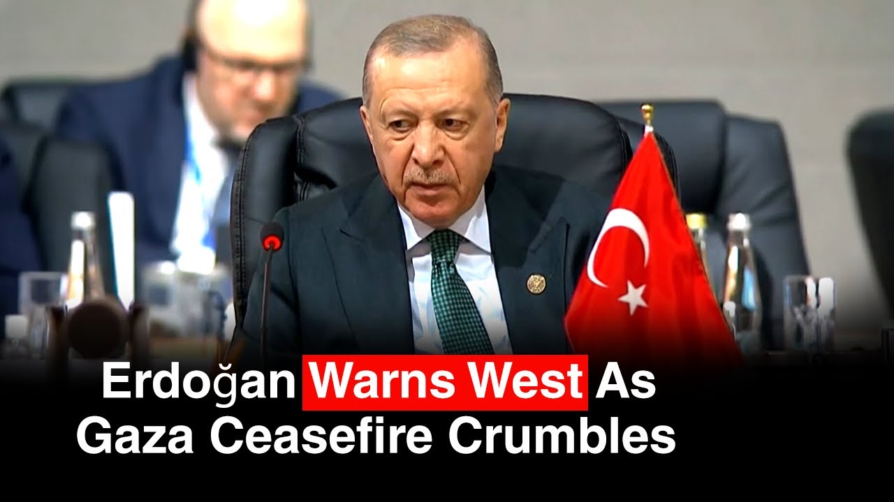 Эрдоган резко раскритиковал Израиль и Запад из-за ситуации в Газе в своей взрывной речи.