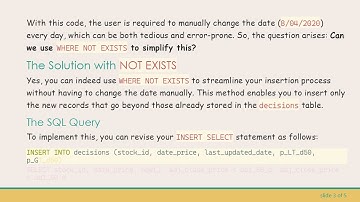 Understanding When to Use INSERT SELECT with NOT EXISTS in SQL