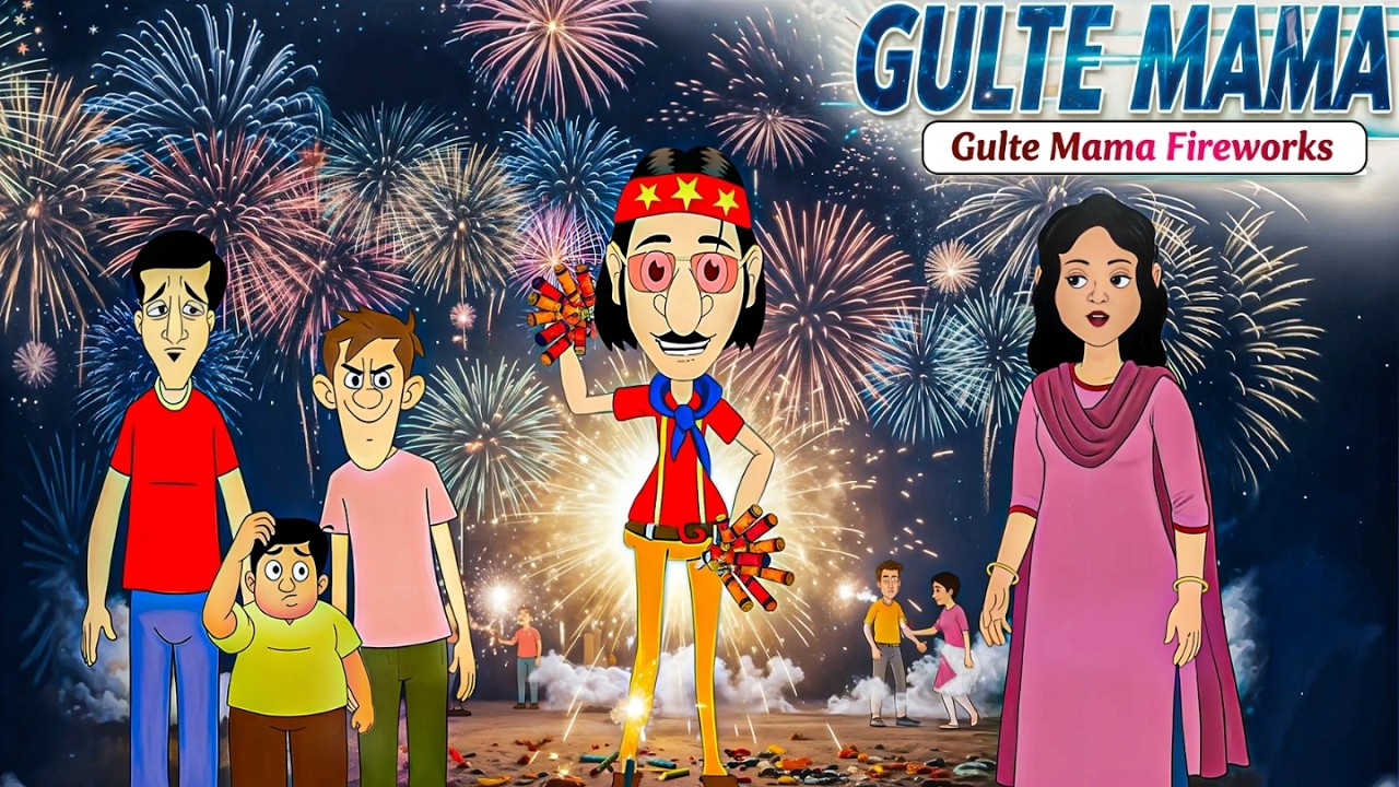 গুল্টে মামার বাজির শো 🎇 | Gulte Mama Ka Fireworks Show 🎇 Full Masti | Golpo Chowkh