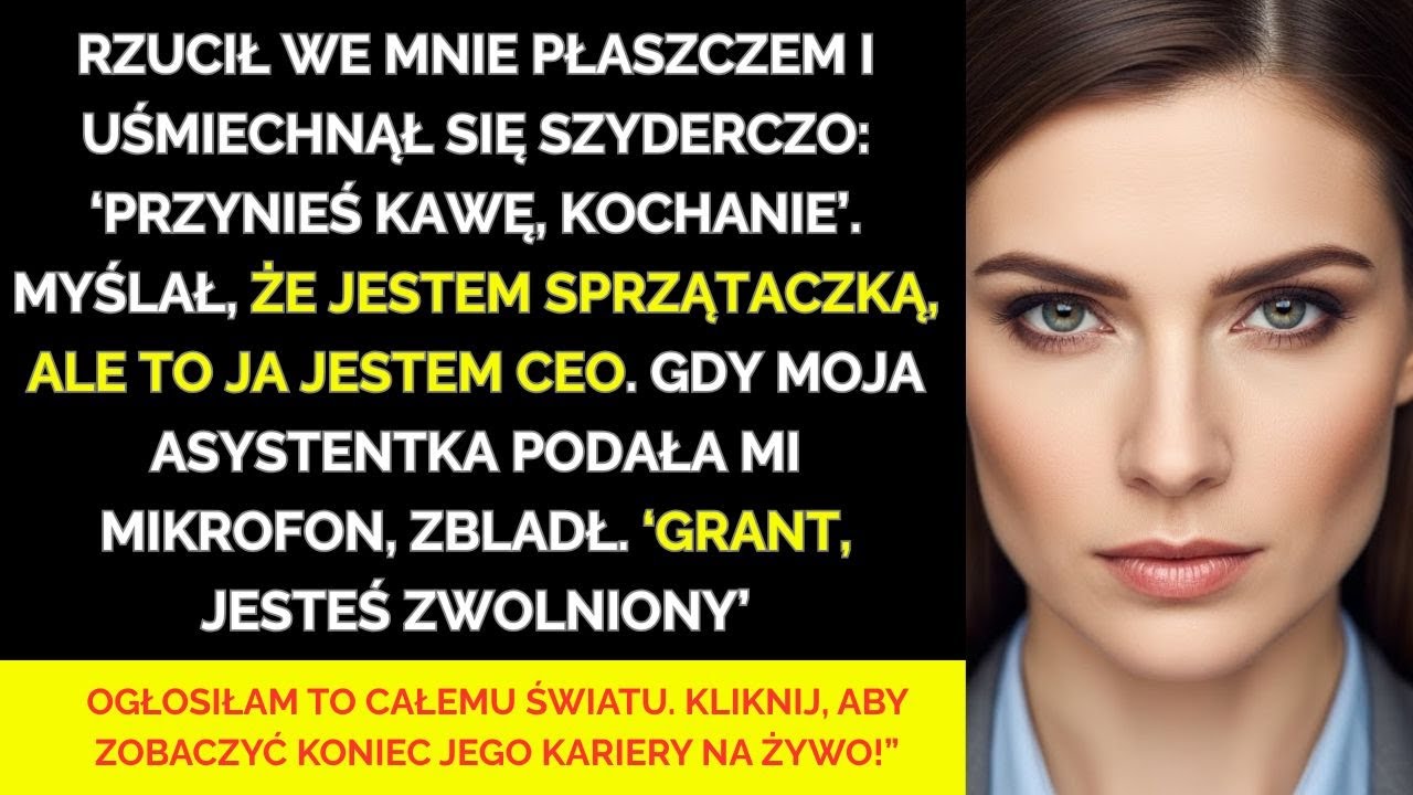 Rzucił mi na pierś płaszcz z włoskiej wełny o 8:17 rano. „Zrób mi czarną kawę i podaj to, kochanie. Posiedzenia zarządu są tylko dla dyrektorów.” Stałam w lobby mojej własnej firmy, a on, nowy...