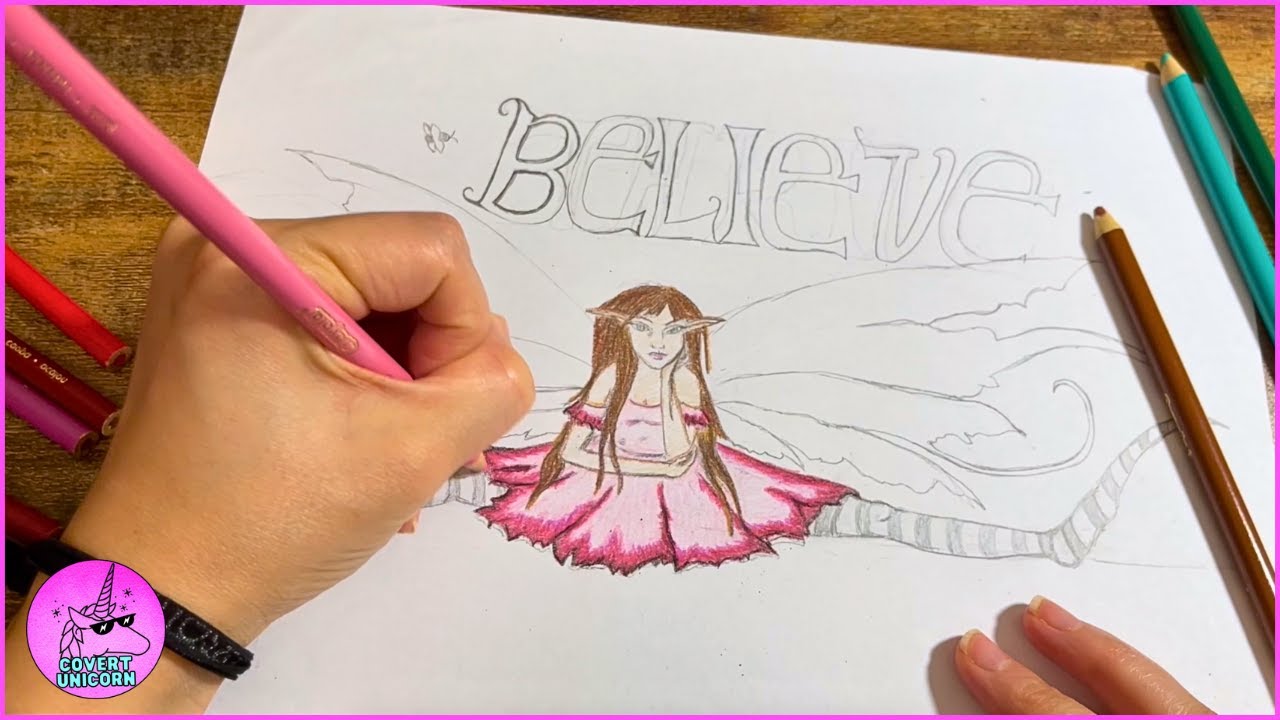ASMR Drawing A Fairy Part 2 (No Talking) | Covert Unicorn