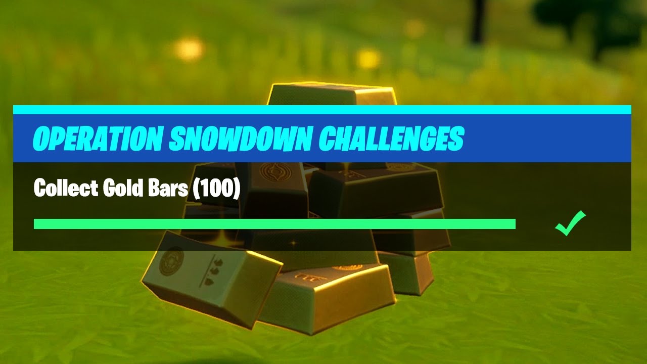 Collect Gold Bars (100) - Fortnite Operation Snowdown Challenges