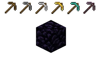 Minecraft: Obsidian Mining Speed Comparison